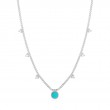 TURQUOISE DROP DISC NECKLACE