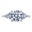 Three-stone Platinum Engagement Ring
