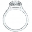 Micro Pave Set Platinum Engagement Ring