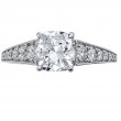 Bead-Set Platinum Engagement Ring