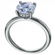 Platinum Engagement Ring Features Hidden Diamond Halo