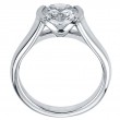 Half-Bezel Solitaire Platinum Engagement Ring