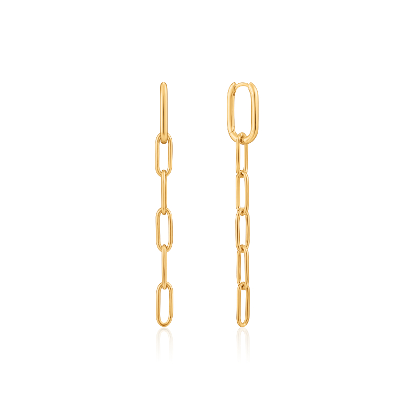 CABLE LINK DROP EARRINGS