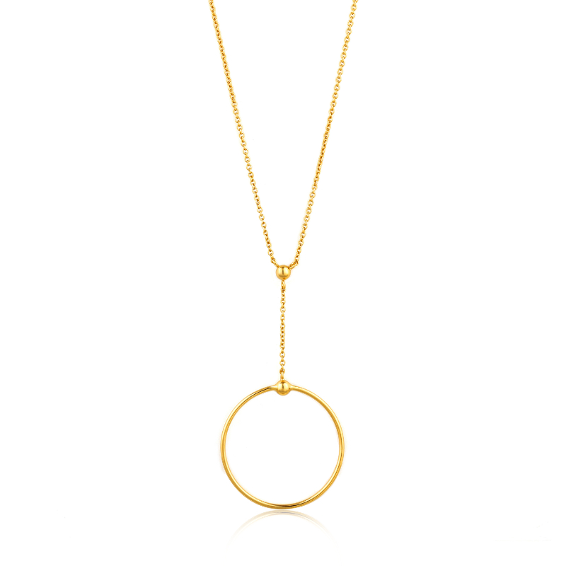 Orbit Drop Circle Necklace