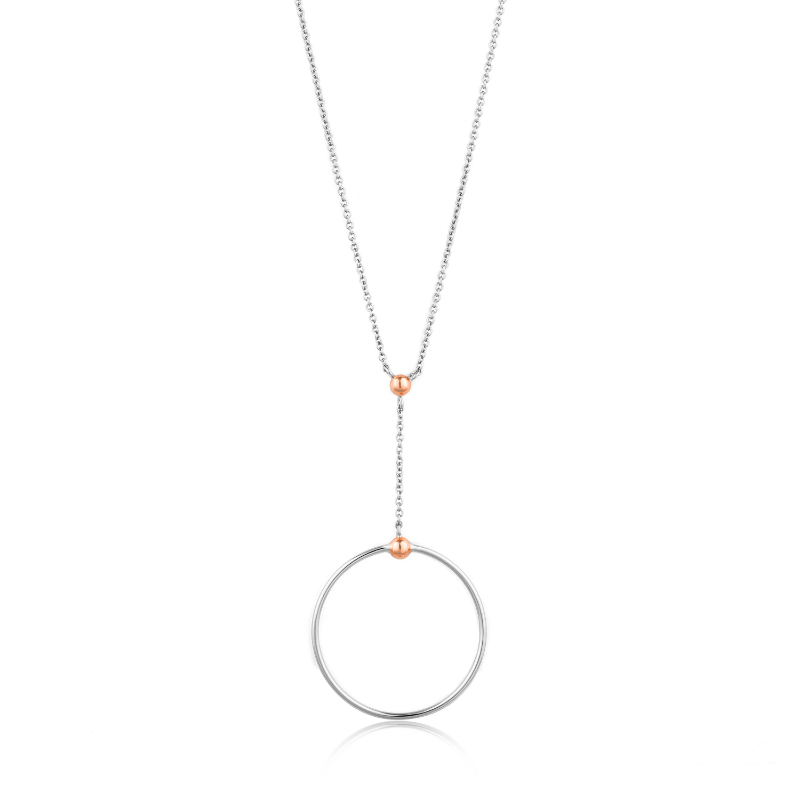 Orbit Drop Circle Necklace