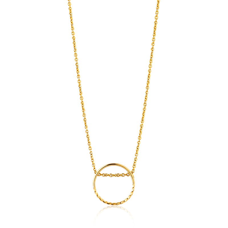 Twist Chain Circle Necklace