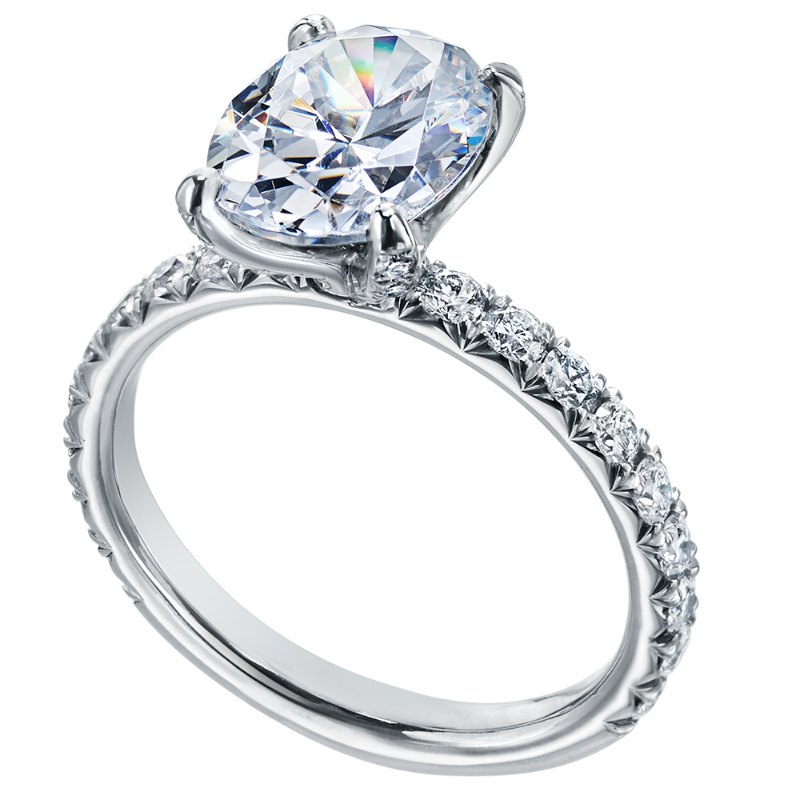 Engagement Ring Features Venetian Pave Setting