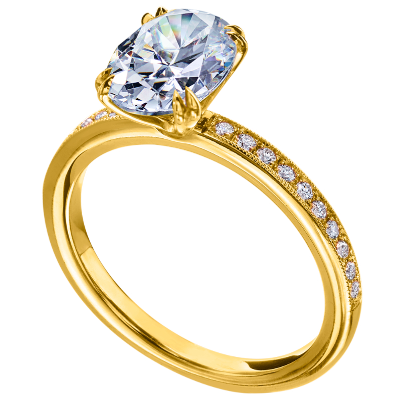 18 Karat Yellow Gold Vintage Engagement Ring