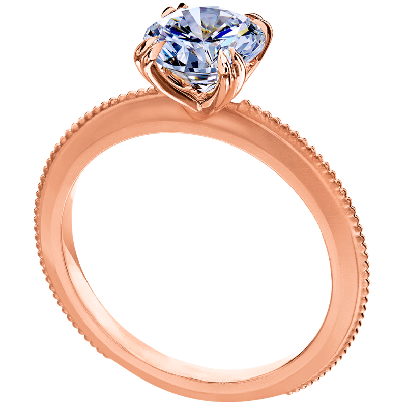 18 Karat Rose Gold Engagement Ring