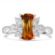 14KW Citrine and Diamond Ring