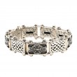 Sterling Silver Oxidized Celtic Cross Bracelet