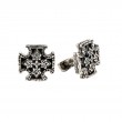 Sterling Silver Biker Cross Cufflinks