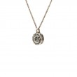 Sterling Silver Oxidized Petite Dragon Spirit Coin Pendant