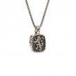 Sterling Silver Oxidized Small Lion Rampant Pendant