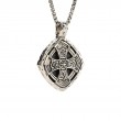 Sterling Silver Oxidized XL Celtic Cross Cushion Pendant