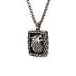 Sterling Silver Oxidized Medium Wolf Pendant