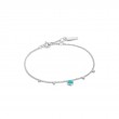 TURQUOISE DROP DISC BRACELET