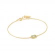 SAGE ENAMEL EMBLEM GOLD BRACELET