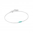 TEAL ENAMEL BAR SILVER BRACELET