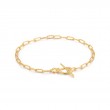 Gold Knot T Bar Chain Bracelet