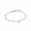 Silver Chunky Chain Padlock Bracelet 