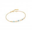 GOLD TURQUOISE LINK BRACELET