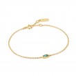 TEAL SPARKLE EMBLEM CHAIN BRACELET