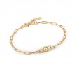 Gold Orb Link Chunky Chain Bracelet