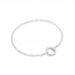 Silver Mini Link Charm Chain Connector Bracelet