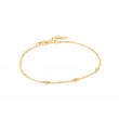 14KT GOLD TRIPLE NATURAL DIAMOND BRACELET