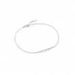 14KT WHITE GOLD STARGAZER Natural DIAMOND BAR BRACELET