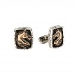 Sterling Silver Oxidized Bronze Horse Cufflinks