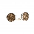 Sterling Silver Oxidized Bronze Solar Horse Cufflinks