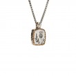 Sterling Silver Oxidized Bronze Large Thistle Pendant