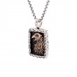 Sterling Silver Oxidized Bronze Medium Raven Pendant