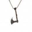 Sterling Silver Oxidized Bronze Viking Warrior Axe Pendant