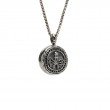 Sterling Silver Oxidized Bronze Reversible Coin Pendant