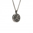 Sterling Silver Oxidized Bronze Reversible Coin Pendant