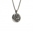 Sterling Silver Oxidized Bronze Reversible Coin Pendant