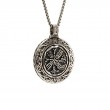 Sterling Silver Oxidized Bronze Reversible Spinner Pendant