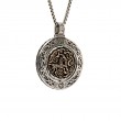 Sterling Silver Oxidized Bronze Reversible Spinner Pendant