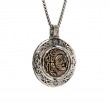 Sterling Silver Oxidized Bronze Reversible Spinner Pendant