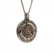 Sterling Silver Oxidized Bronze Reversible Spinner Pendant