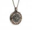 Sterling Silver Oxidized Bronze Reversible Spinner Pendant