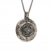 Sterling Silver Oxidized Bronze Reversible Spinner Pendant