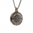 Sterling Silver Oxidized Bronze Reversible Spinner Pendant