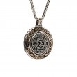 Sterling Silver Oxidized Bronze Reversible Spinner Pendant