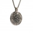 Sterling Silver Oxidized Bronze Reversible Spinner Pendant