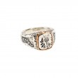 Sterling Silver Oxidized Bronze Thistle Ring