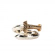 Sterling Silver Oxidized Bronze Wrapped Viking Sword Ring
